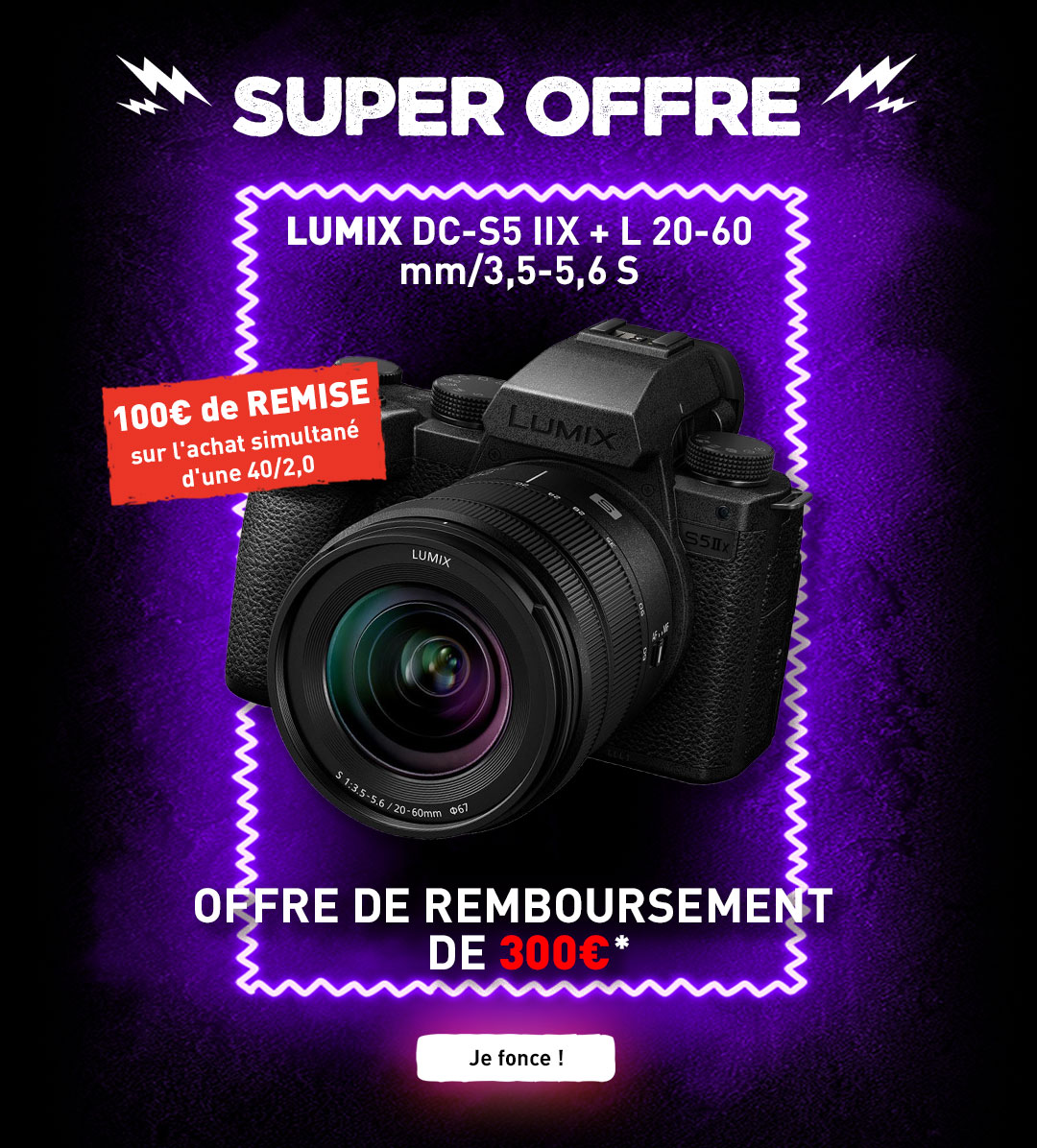 Super offre Lumix DC-S5 IIX + L 20-60mm/3,5-5,6 S