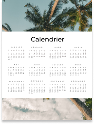 Les calendriers photoshot camara dax une page annuel